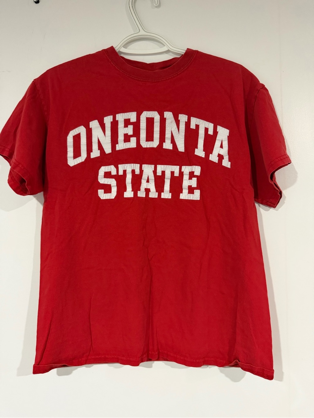 Oneonta State Red Crewneck T-Shirt